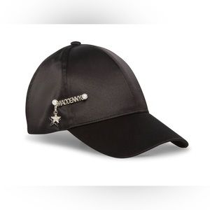 Madden NYC Women's Satin Baseball Cap, Black. NWOT. Velcro Adjustable Strap